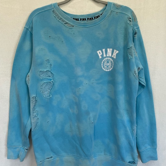 PINK Victoria's Secret Tops - Frayed tie-dye sweater